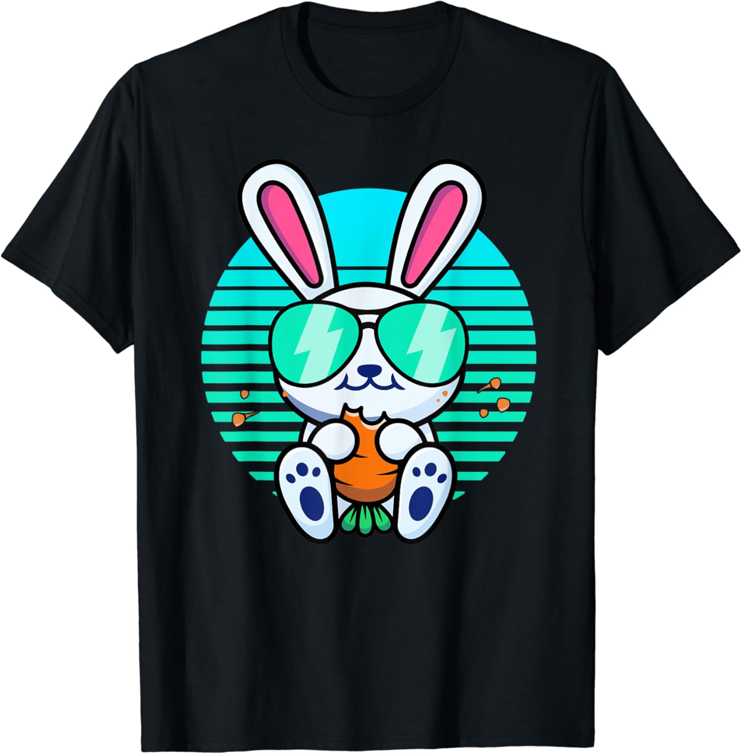 Retro Bunny Shirts For Girls Boys Kids Rabbit Lover Gifts T